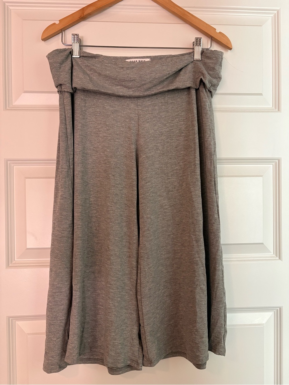 Gray Fold-Over Culotte Gauchos